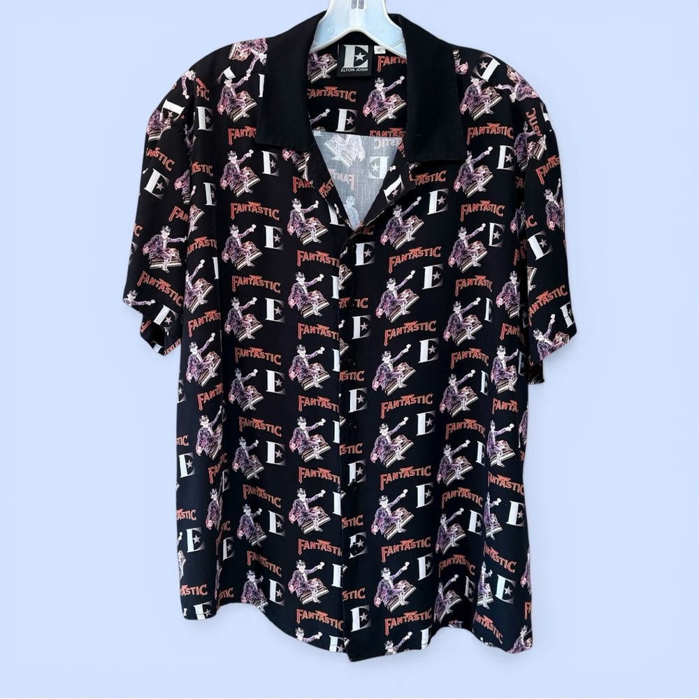 Elton John Captain Fantastic Button Shirt Sz‎ XL